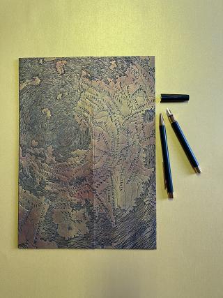 Mappe, Kugelschreiber und Füllfeder von Faber Castell.
