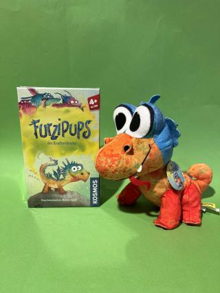 Spiel Furzipups der Knatterdrache für Kinder ab 4 Jahren, Stofftier Furzipups