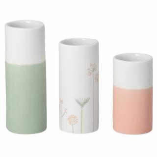 3er Set Minivasen Frühlingsfarben.