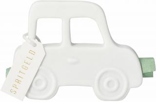 Geldhalter aus Keramik in Form eines Autos.