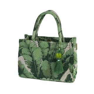 Handtasche im Blätter-Design.