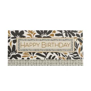 Geschenkumschlag mit dem Aufdruck Happy Birthday.
