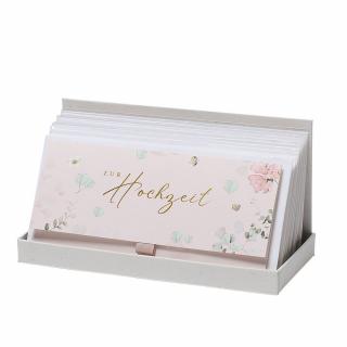 Geschenkgutscheinkarten mit der Aufschrift Zur Hochzeit.